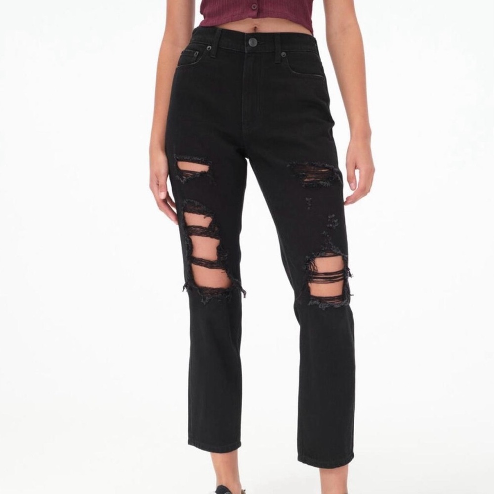 Aeropostale Black Ankle Cropped Jeans